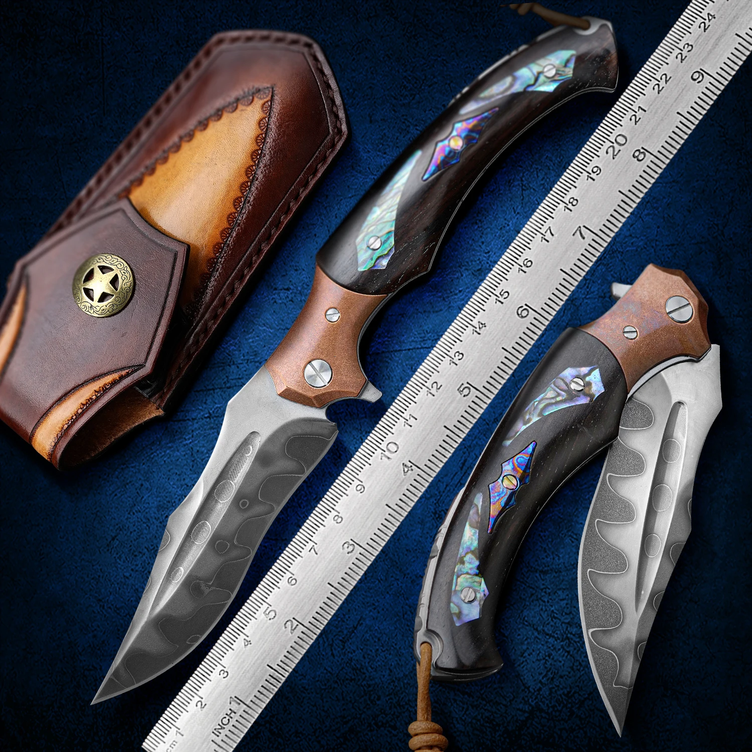 NEWOOTZ SKD11 Steel Layer Core Folding Knife Black Sandalwood Handle Tactical Knife Outdoor Camping Hunting Tool Collection Gift
NEWOOTZ SKD11 Steel Layer Core Folding Knife Black Sandalwood Handle Tactical Knife Outdoor Camping Hunting Tool Collection Gift