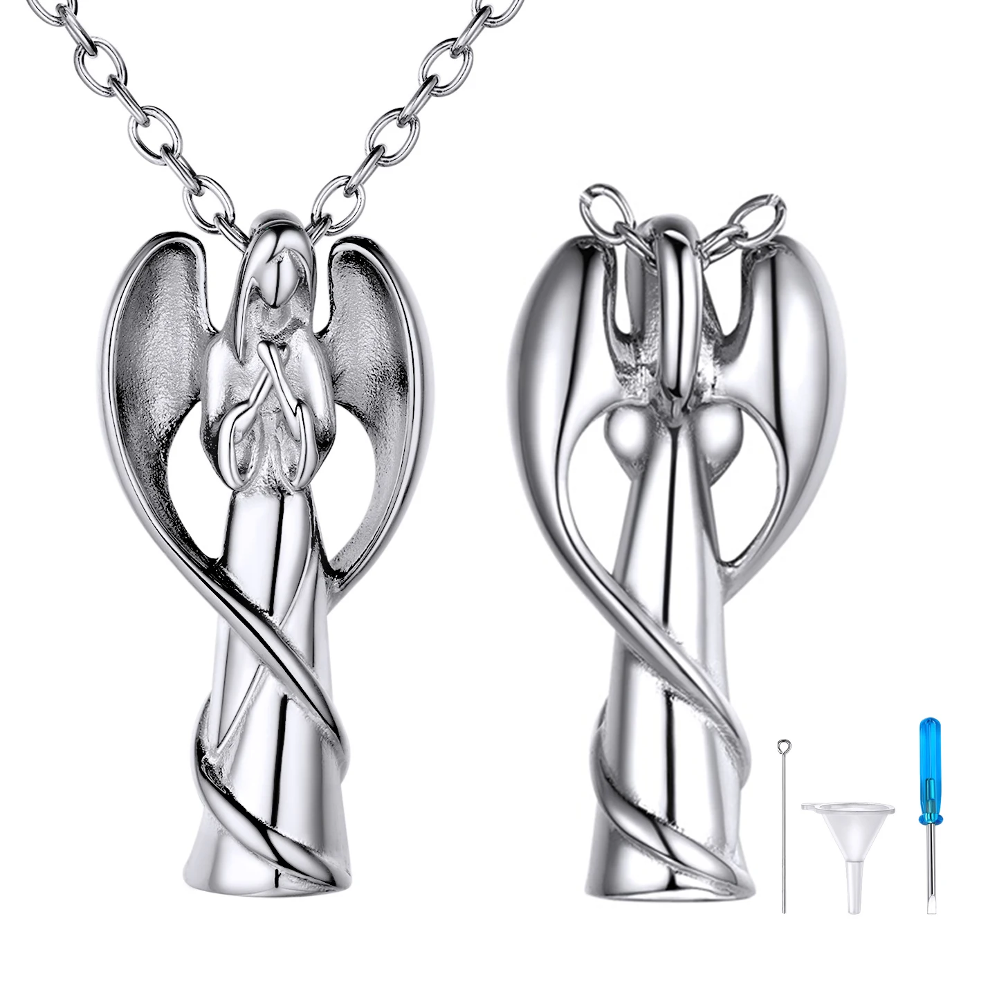 U7 Stainless Steel Angel Wings Virgin Mary Urn Necklace for Lose Love ones Cat Pet Ashes Memorial Cremation Jewelry
U7 Stainless Steel Angel Wings Virgin Mary Urn Necklace for Lose Love ones Cat Pet Ashes Memorial Cremation Jewelry