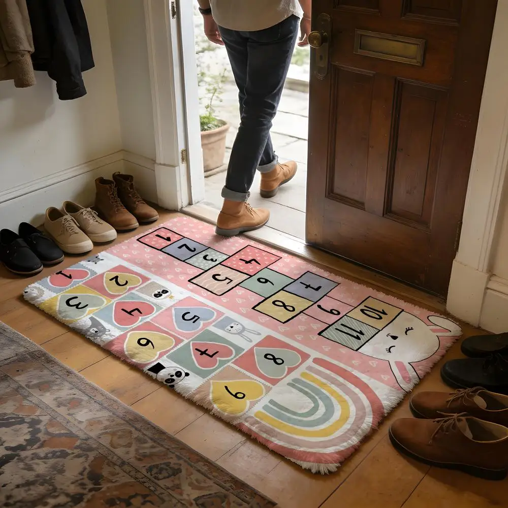 Child Digital Games Hopscotch Floor Mat Soft Flannel Absorbent Mat Non-Slip Rug Home Bedroom Bathroom
Child Digital Games Hopscotch Floor Mat Soft Flannel Absorbent Mat Non-Slip Rug Home Bedroom Bathroom