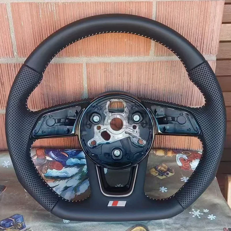 Steering wheel suitable for 2015-2020 Audi A3 8Y A4 B9 RS3 S3 RS4 models, with optional paddle shifters version, semi perforated
Steering wheel suitable for 2015-2020 Audi A3 8Y A4 B9 RS3 S3 RS4 models, with optional paddle shifters version, semi perforated