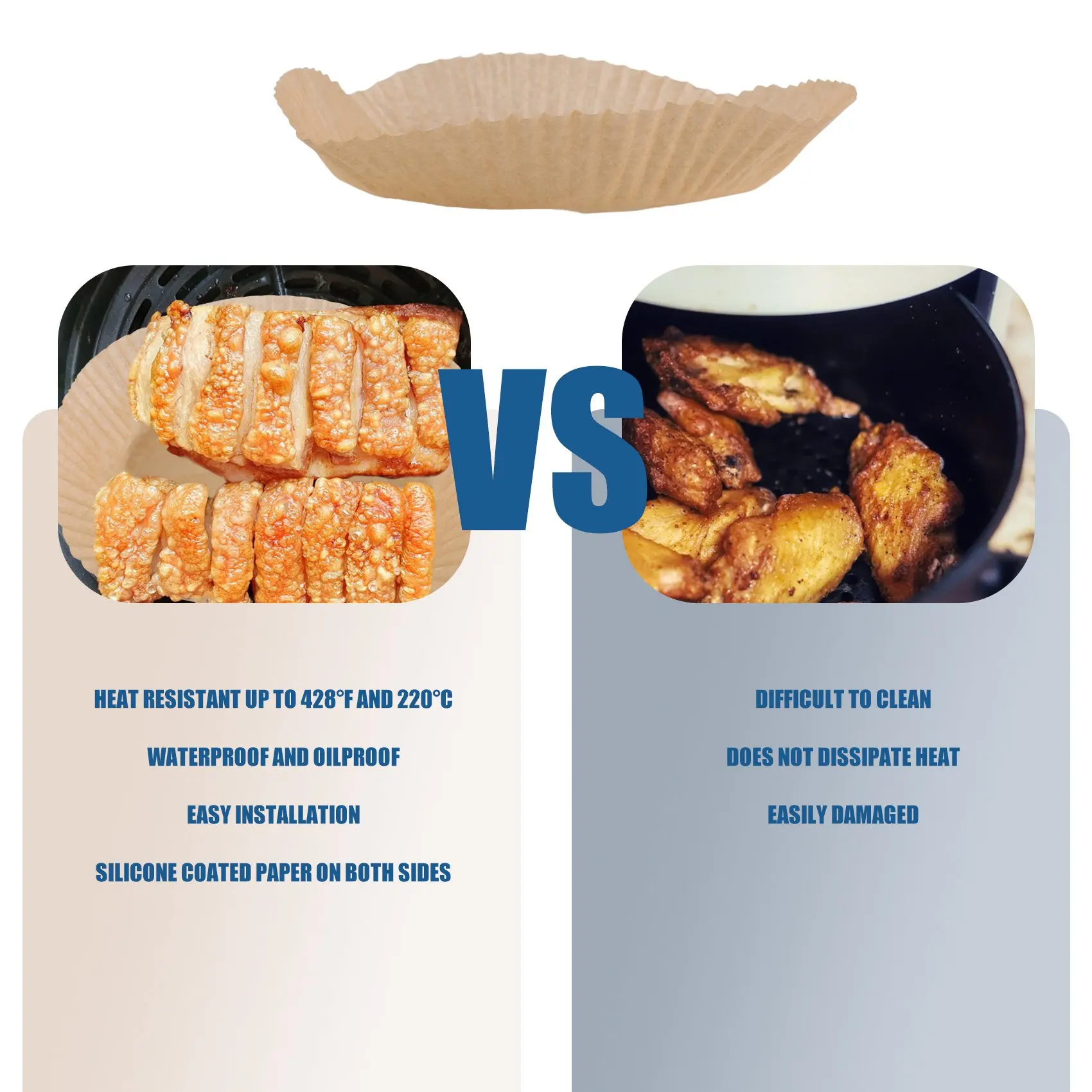 YCOC-Air Fryer Parchment Paper Liners Non-Stick Disposable Liners Basket Unperforated Round Parchment Paper
YCOC-Air Fryer Parchment Paper Liners Non-Stick Disposable Liners Basket Unperforated Round Parchment Paper