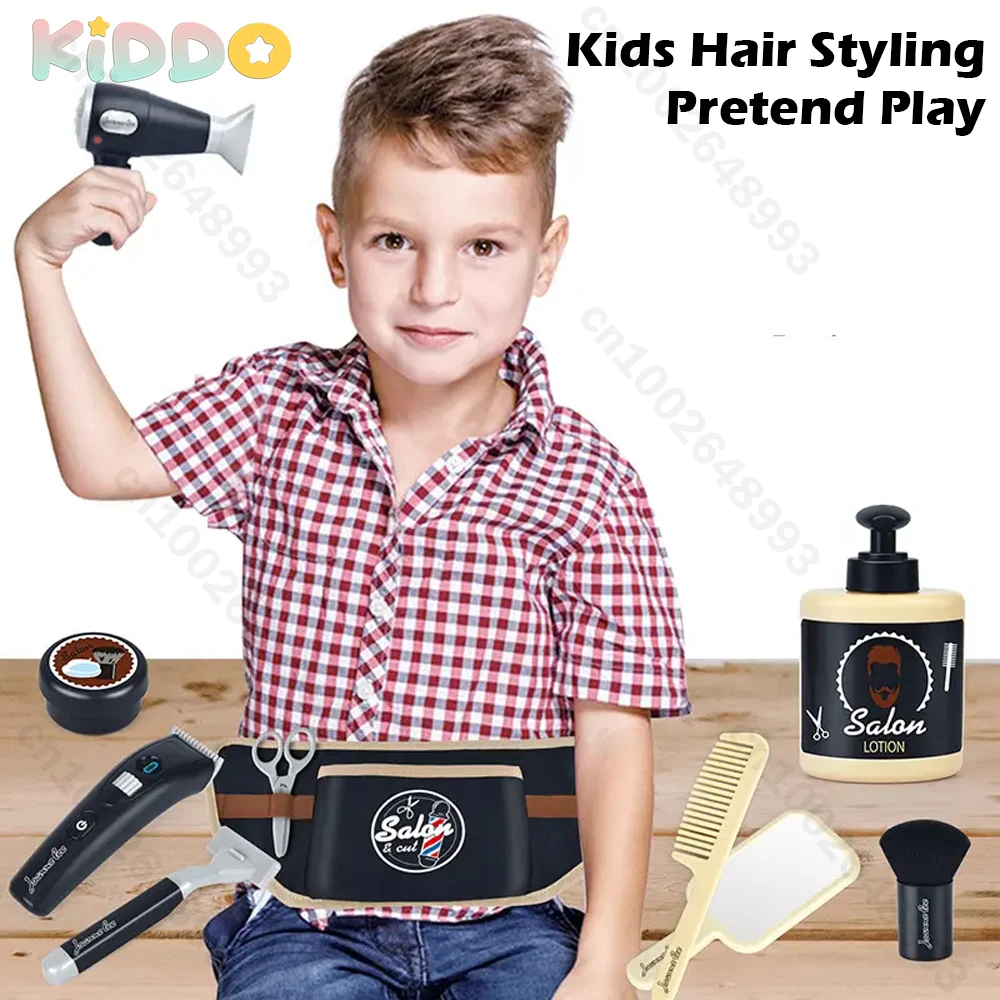 Kids Hair Styling Toys Pretend Hair Salon Shaving Set Barber Shop Fashion Makeup Set Toy for Birthday Party Dress up Game Gifts
Kids Hair Styling Toys Pretend Hair Salon Shaving Set Barber Shop Fashion Makeup Set Toy for Birthday Party Dress up Game Gifts