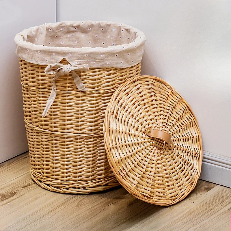 Large Dirty Clothes Basket Rattan Storage with Lid Clothes Basket Sundries Toys Storage Bucket Multi-Purpose Storage Baskeks
Large Dirty Clothes Basket Rattan Storage with Lid Clothes Basket Sundries Toys Storage Bucket Multi-Purpose Storage Baskeks