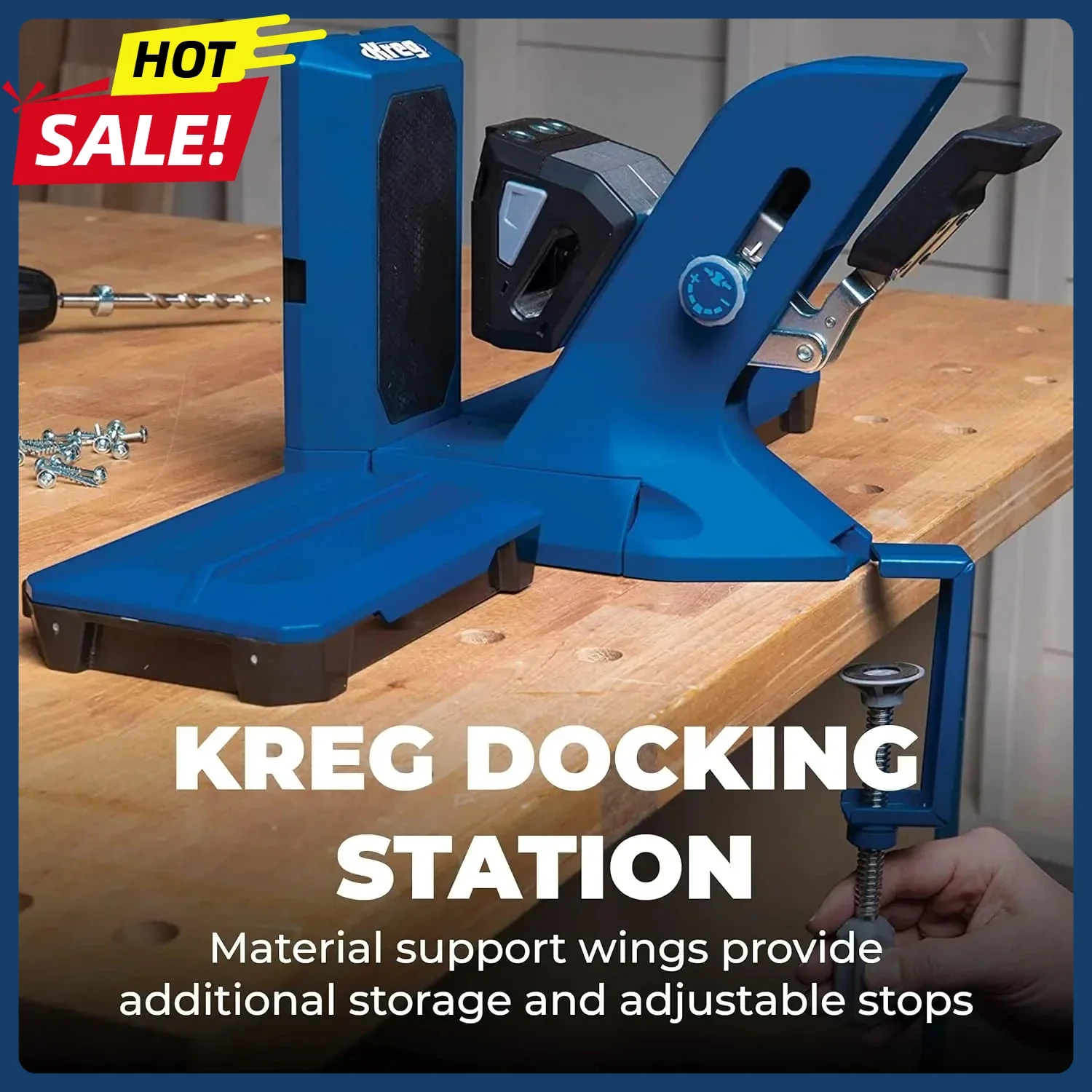 Tool KPHJ720PRO Pocket-Hole Jig 720PRO - Easy Clamping & Adjusting - Includes Durable Pocket-Hole Screws - For Materials
Tool KPHJ720PRO Pocket-Hole Jig 720PRO - Easy Clamping & Adjusting - Includes Durable Pocket-Hole Screws - For Materials