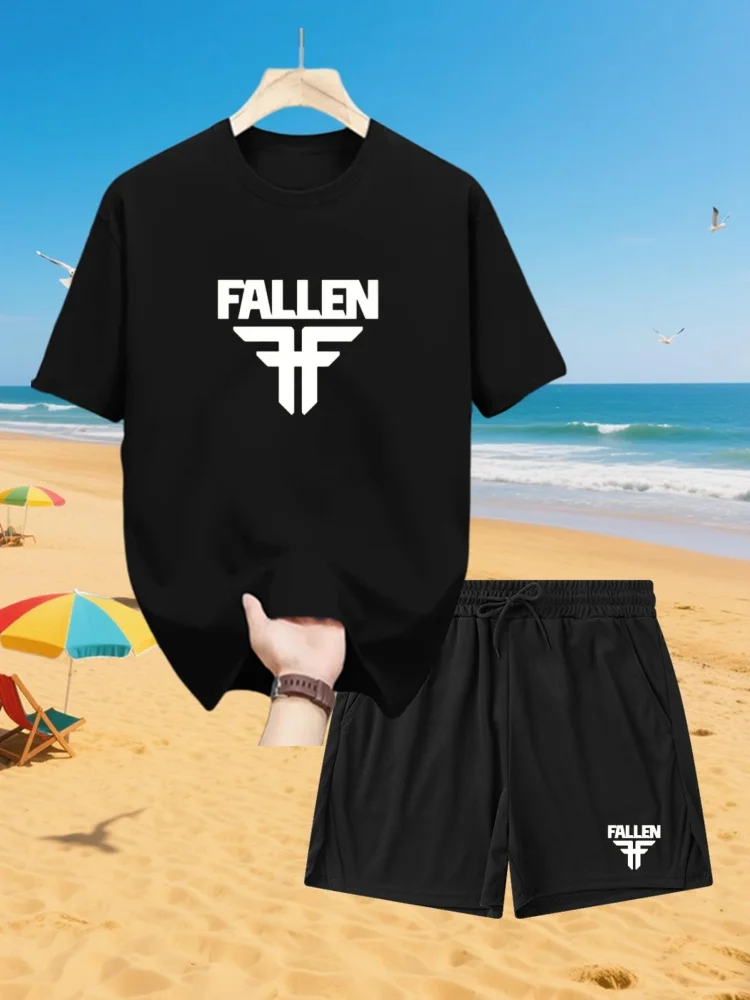 Summer Outdoor Street Fashion Men'S FALLEN T-Shirts Everyday Casual Men'S Athletic Shorts T-Shirts Drawstring Shorts Men'S Sets
Summer Outdoor Street Fashion Men'S FALLEN T-Shirts Everyday Casual Men'S Athletic Shorts T-Shirts Drawstring Shorts Men'S Sets