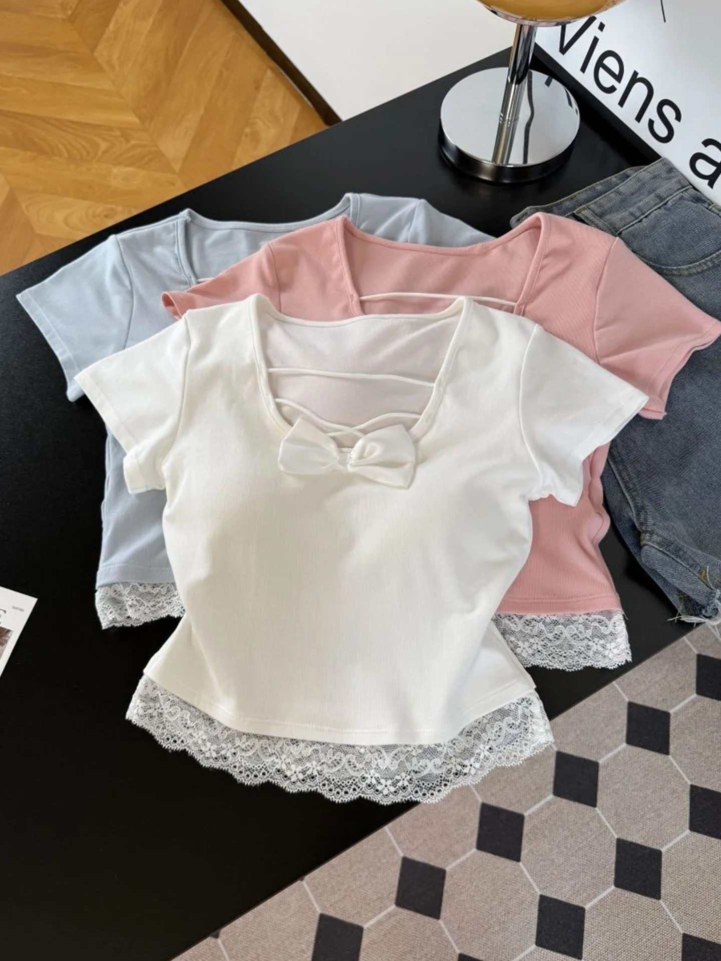 Pure Desire Sweet Spicy Girl Knot U-Ne Tie Chest Pad ort Sve T-irt ort Sle Top Emily Clud Recommended
Pure Desire Sweet Spicy Girl Knot U-Ne Tie Chest Pad ort Sve T-irt ort Sle Top Emily Clud Recommended