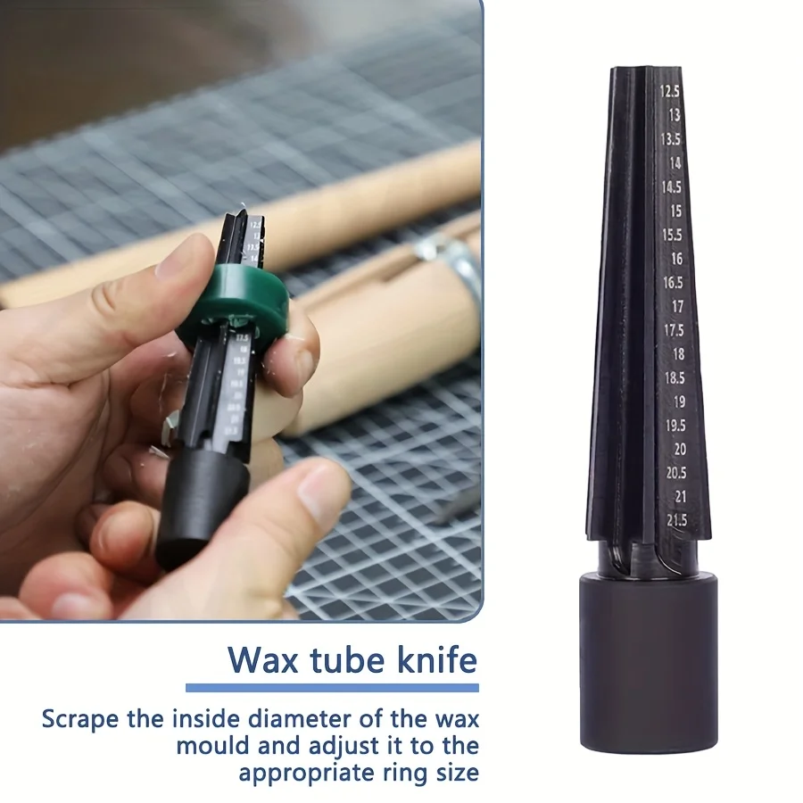 Professional Wax Tube Cutter Ring Mandrel Set for Jewelry Carving Casting and Hole Enlarging Durable Tools
Professional Wax Tube Cutter Ring Mandrel Set for Jewelry Carving Casting and Hole Enlarging Durable Tools