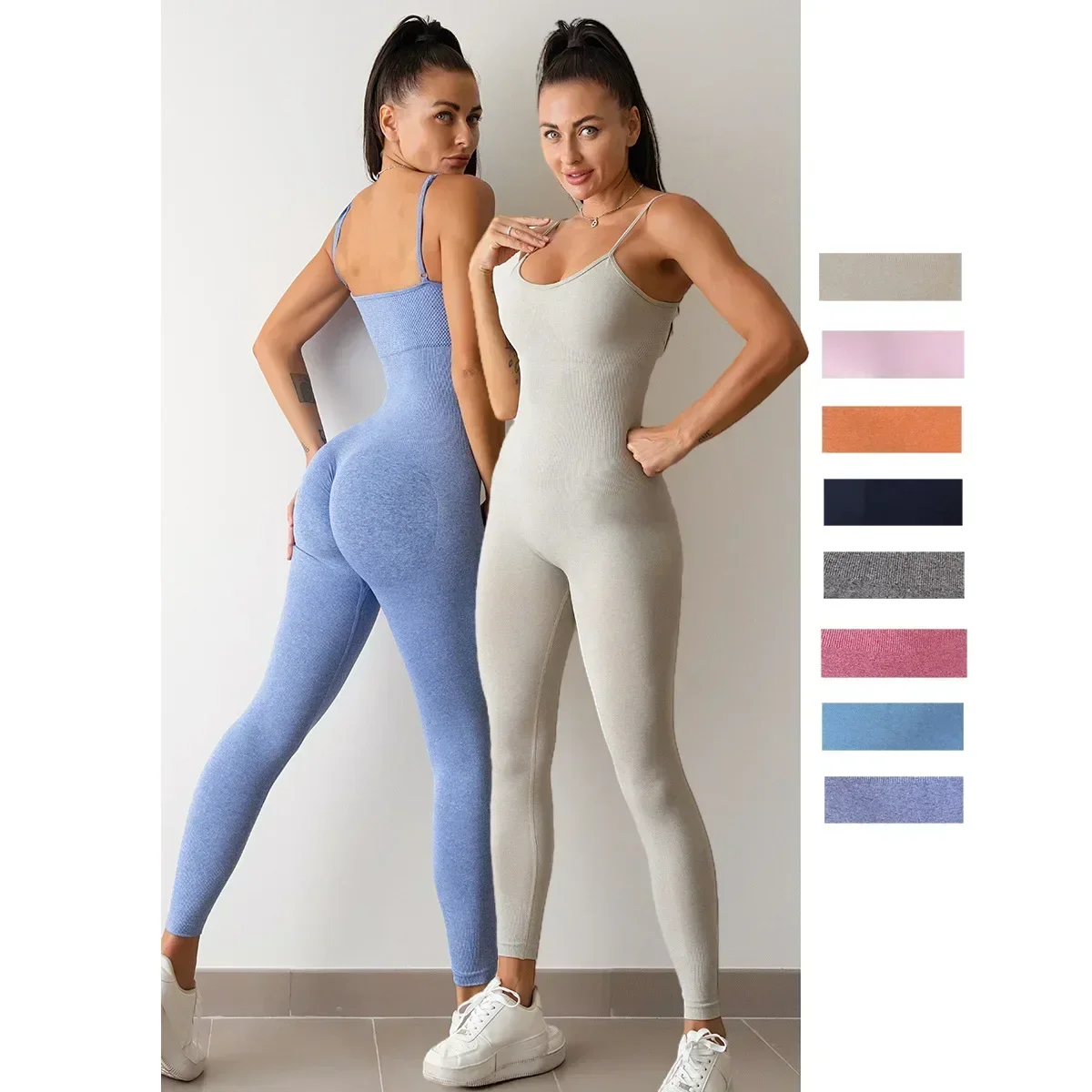Seamless Yoga Jumpsuits Sports Fitness Hip-lifting Straps One-Piece Running Leggings Bodysuits Workout Gym Tracksuits for Women
Seamless Yoga Jumpsuits Sports Fitness Hip-lifting Straps One-Piece Running Leggings Bodysuits Workout Gym Tracksuits for Women
