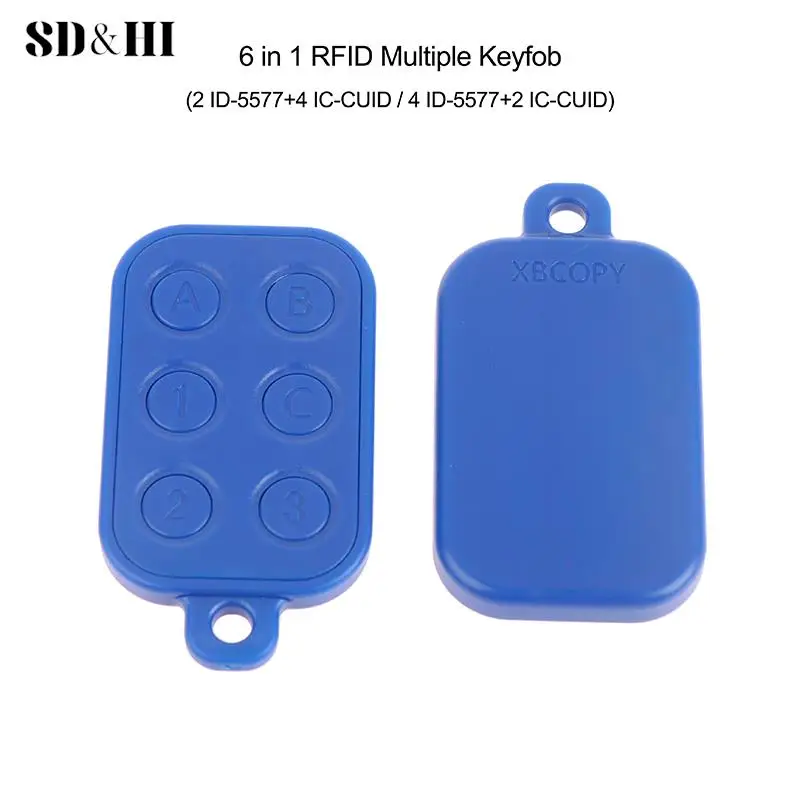 1pc RFID Multiple Keyfob 6 in 1 125khz T5577 EM ID Writable IC 13.56Mhz 1k S50 UID Changeable Card Key
1pc RFID Multiple Keyfob 6 in 1 125khz T5577 EM ID Writable IC 13.56Mhz 1k S50 UID Changeable Card Key