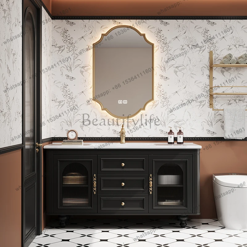 French Retro Bathroom Cabinet Luxury Sink Kitchen Storage Cupboard Organizer Mirror
French Retro Bathroom Cabinet Luxury Sink Kitchen Storage Cupboard Organizer Mirror