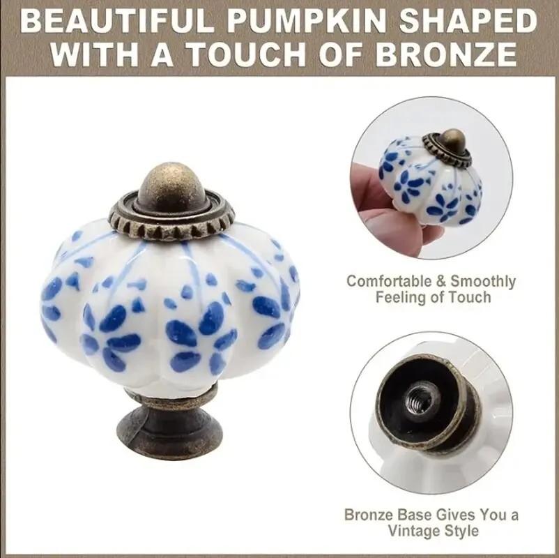 Rustic Pattern Pumpkin Ceramic Pull Handle Children's Room Drawer Cabinet Door Handle European Retro Handle
Rustic Pattern Pumpkin Ceramic Pull Handle Children's Room Drawer Cabinet Door Handle European Retro Handle
