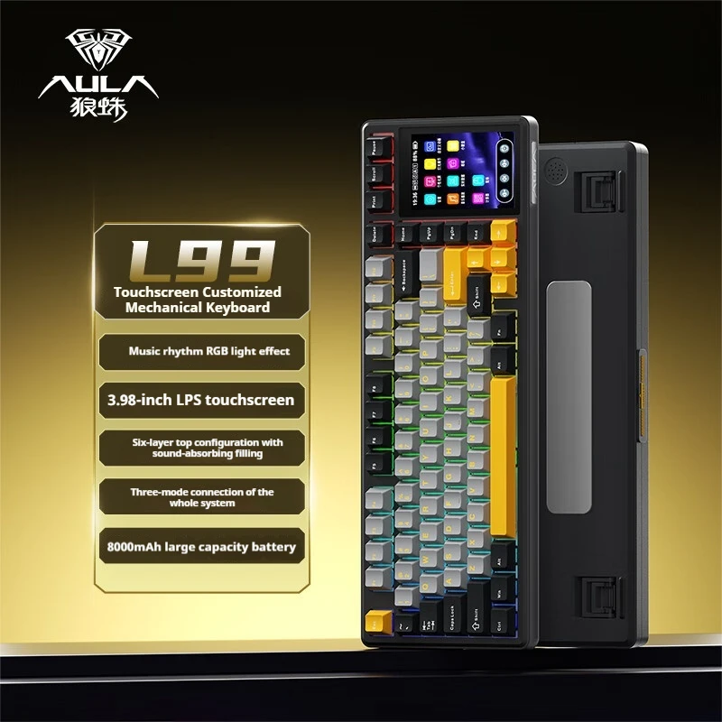 Aula New Smart Screen Display Wireless Mechanical Keyboard Thri-Mode Gaming Gasket Hot-Swap 8000mah Music Rgb E-Sports Keyboard
Aula New Smart Screen Display Wireless Mechanical Keyboard Thri-Mode Gaming Gasket Hot-Swap 8000mah Music Rgb E-Sports Keyboard