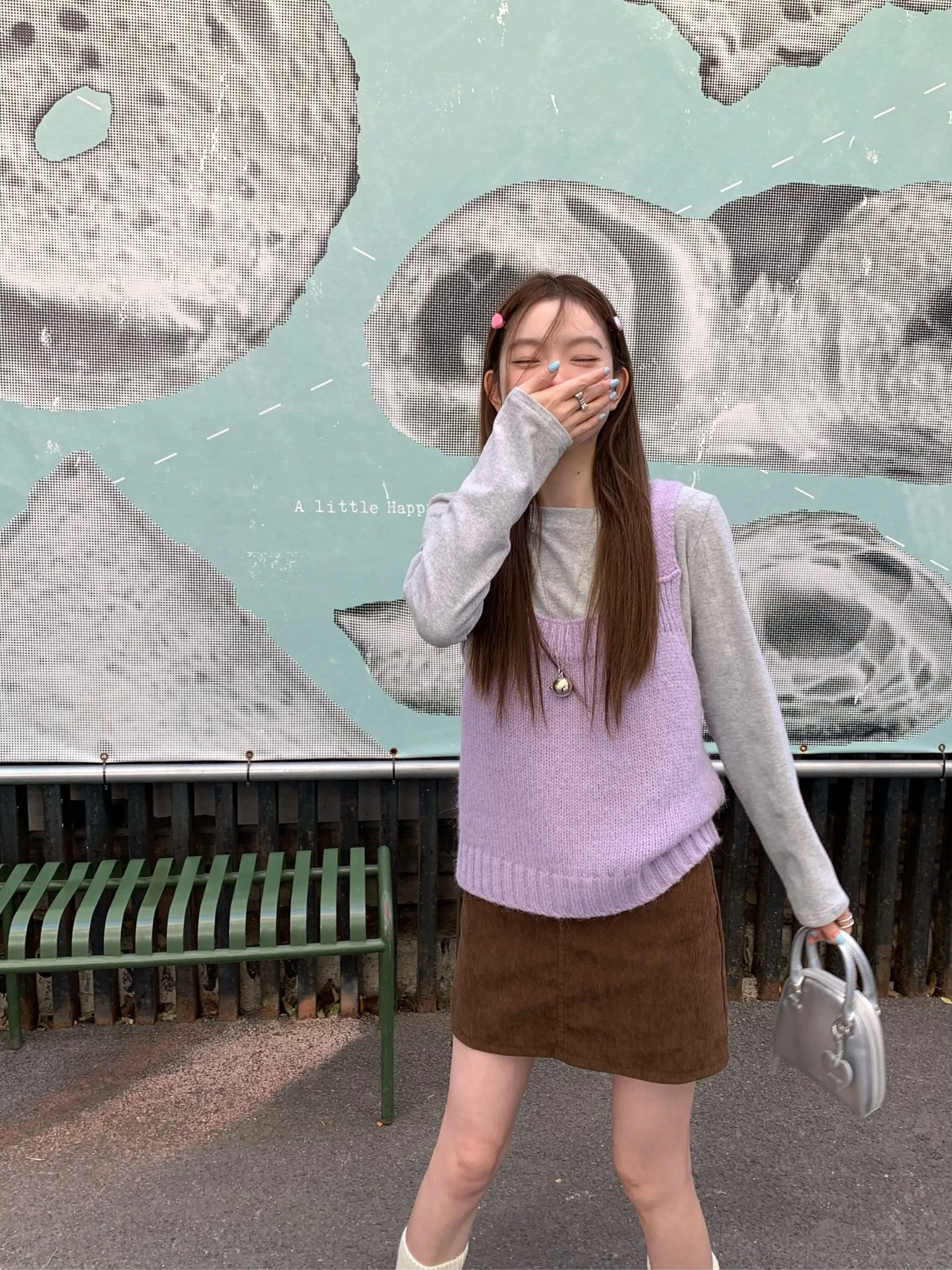 Purple Knitted Vest Korean Style Sleeveless Top Women's Fashion Casual Wear Spring Autumn Seasonal New Arrival Vest
Purple Knitted Vest Korean Style Sleeveless Top Women's Fashion Casual Wear Spring Autumn Seasonal New Arrival Vest