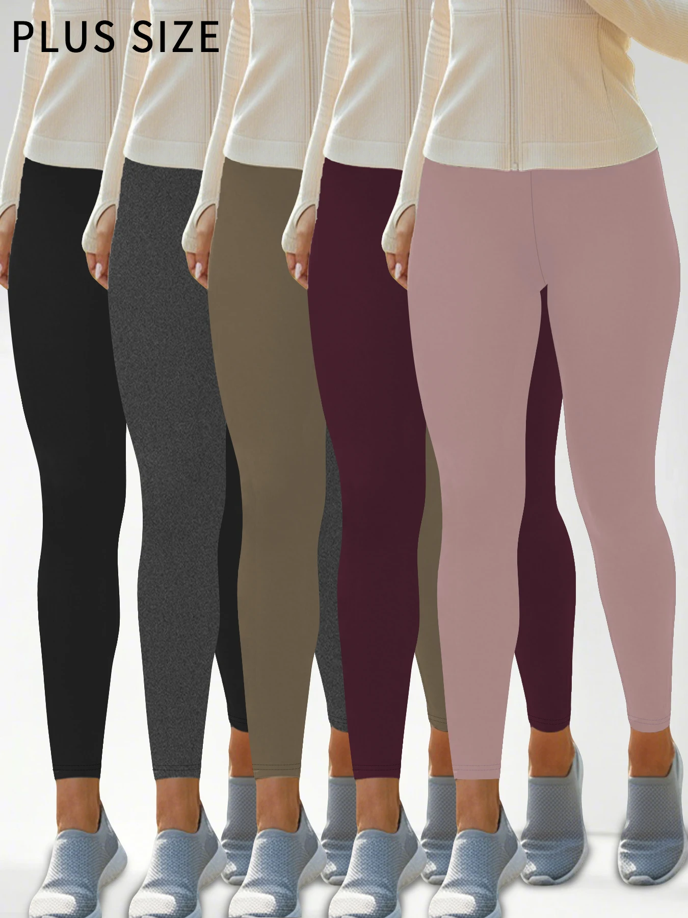 Plus Size 5 Pack Super Soft Sport Leggings For Women No See Through Workout Running Yoga Athletic Running Leggings
Plus Size 5 Pack Super Soft Sport Leggings For Women No See Through Workout Running Yoga Athletic Running Leggings