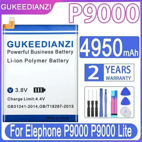 Mobile Phone Battery Stable 4950Mah For Elephone P9000 Lite