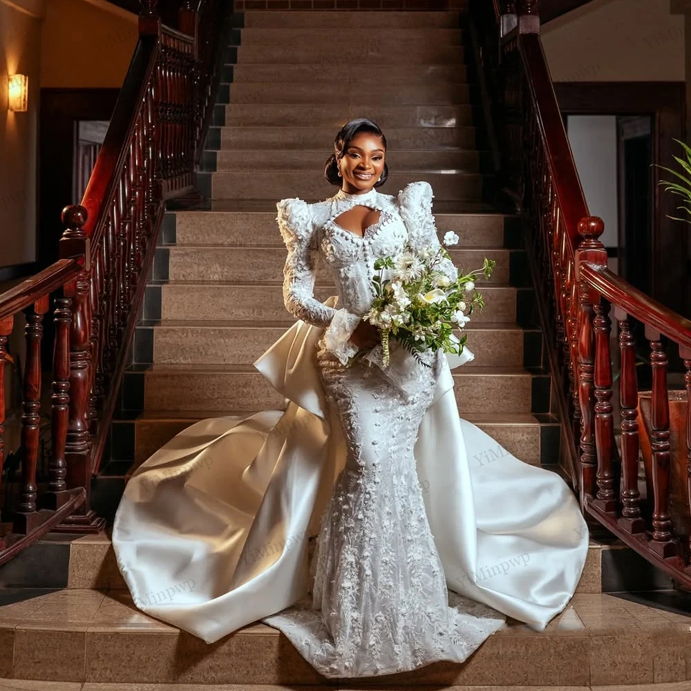 Изысканные свадебные платья с отстегивающимся шлейфом, длинными рукавами, бисером, цветами, кристаллами, роскошные платья для невест на заказ
Изысканные свадебные платья с отстегивающимся шлейфом, длинными рукавами, бисером, цветами, кристаллами, роскошные платья для невест на заказ