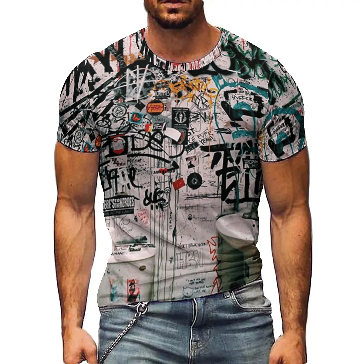 Cool & Lightweight European & American Trend Men's 3D Printed Short-Sleeve T-Shirt - Men's Holiday Gift Printed Top
Cool & Lightweight European & American Trend Men's 3D Printed Short-Sleeve T-Shirt - Men's Holiday Gift Printed Top