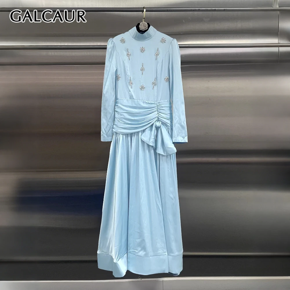 GALCAUR Solid Spliced 3D Bow Dress Female Stand Collar Long Sleeve Loose Elegant Luxury Women's Dresses Autumn Fashion New Style
GALCAUR Solid Spliced 3D Bow Dress Female Stand Collar Long Sleeve Loose Elegant Luxury Women's Dresses Autumn Fashion New Style