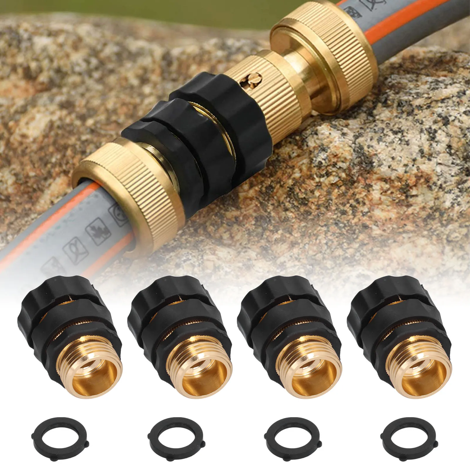4Pcs Garden Hose Quick Connector Brass High Hardness Durable No Leakage Easy Reliable Garden Hose Fittings
4Pcs Garden Hose Quick Connector Brass High Hardness Durable No Leakage Easy Reliable Garden Hose Fittings
