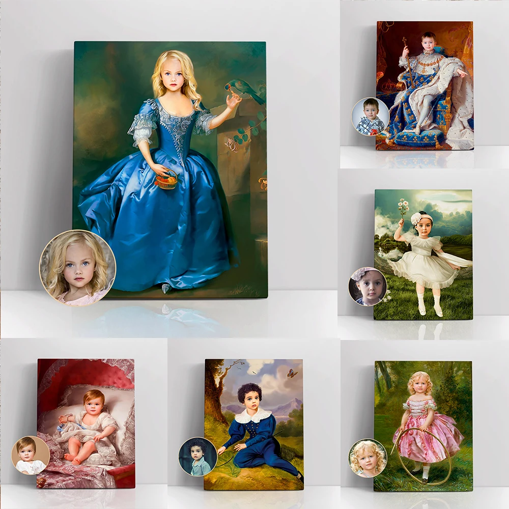 Custom DIY Vintage Poster Prints Royal Princesses and Princes Picture Child Surprise Unique Gifts Canvas Painting for Home Decor
Custom DIY Vintage Poster Prints Royal Princesses and Princes Picture Child Surprise Unique Gifts Canvas Painting for Home Decor