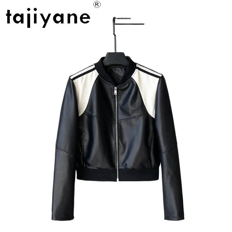 TAJIYANE Genuine Sheepskin Leather Jacket Woman Fashion Color-Blocked Autumn Coat Short Stand Collar Jackets 2026 Women Clothing
TAJIYANE Genuine Sheepskin Leather Jacket Woman Fashion Color-Blocked Autumn Coat Short Stand Collar Jackets 2026 Women Clothing