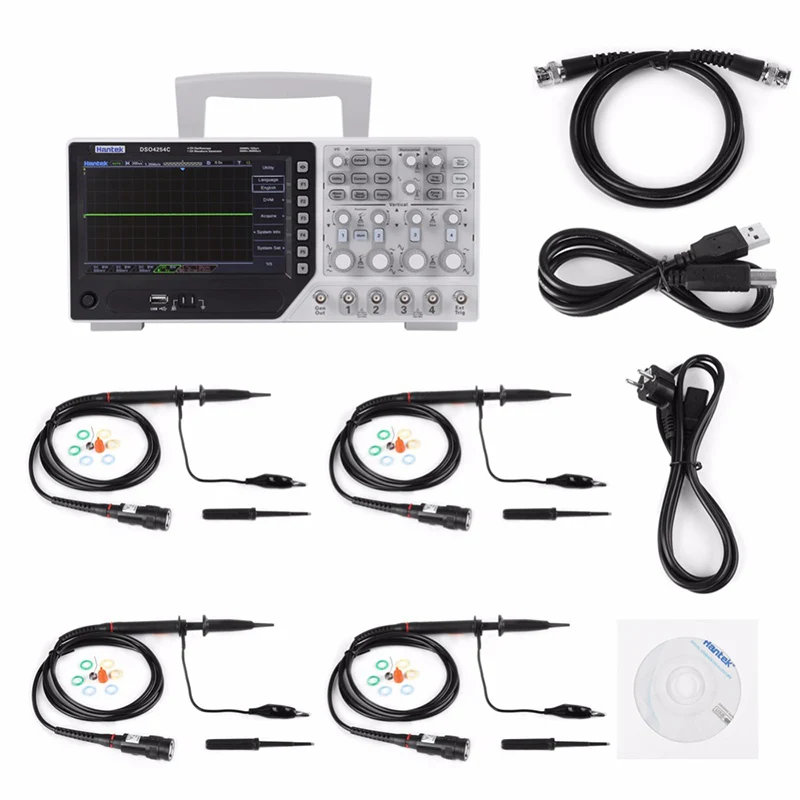 Цифровой USB-осциллограф DSO4254C, 4 канала, 250 МГц, 1 ГВыб/с, автомобильный осциллограф
Цифровой USB-осциллограф DSO4254C, 4 канала, 250 МГц, 1 ГВыб/с, автомобильный осциллограф