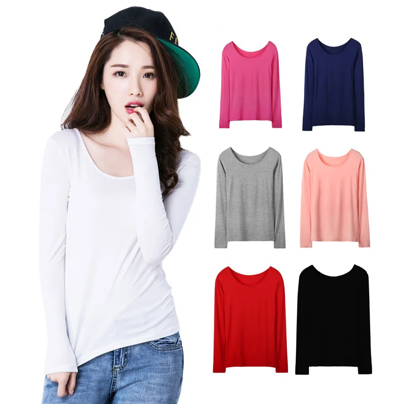 Modal Ladies Spring and Autumn Slim Fit Plus Size Inner Layer for Autumn Clothes Women's Base Long Sleeved T-Shirt Pajama
Modal Ladies Spring and Autumn Slim Fit Plus Size Inner Layer for Autumn Clothes Women's Base Long Sleeved T-Shirt Pajama