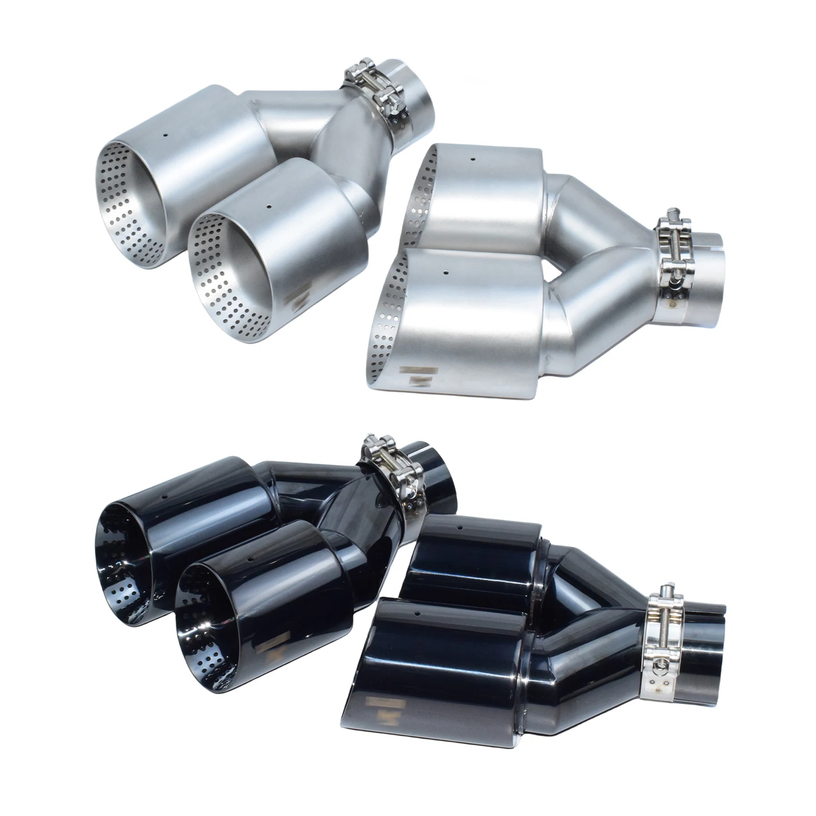 Universal Double Car Exhaust Tip High Quality 304 Stainless Steel Custom Size Available Muffler Exhaust Pipe Dual TailPipe
Universal Double Car Exhaust Tip High Quality 304 Stainless Steel Custom Size Available Muffler Exhaust Pipe Dual TailPipe