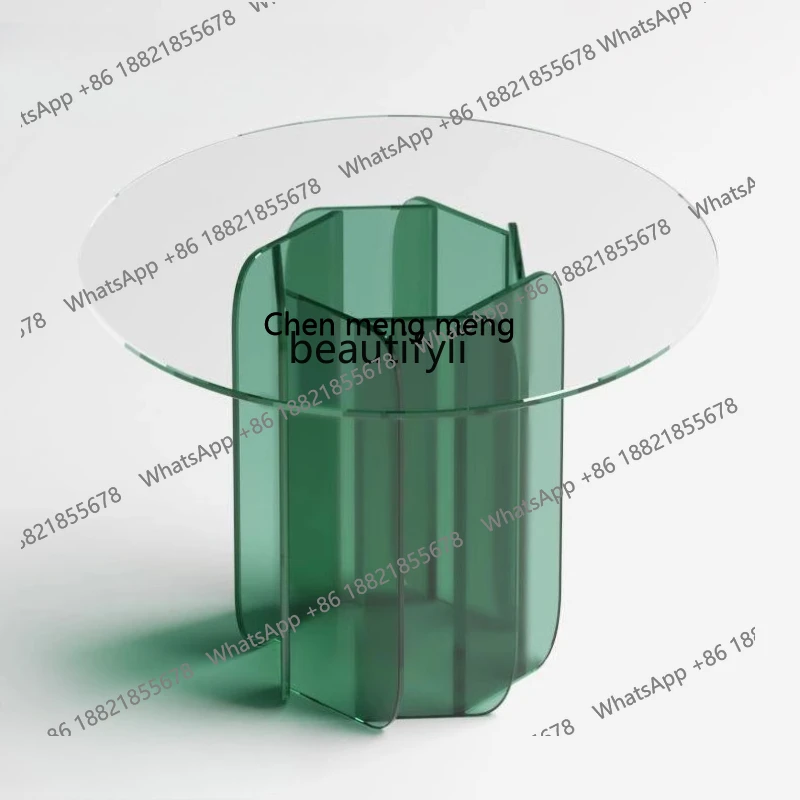 Simple modern transparent geometric coffee table living room home sofa edge few round splicing tempered glass coffee table H
Simple modern transparent geometric coffee table living room home sofa edge few round splicing tempered glass coffee table H