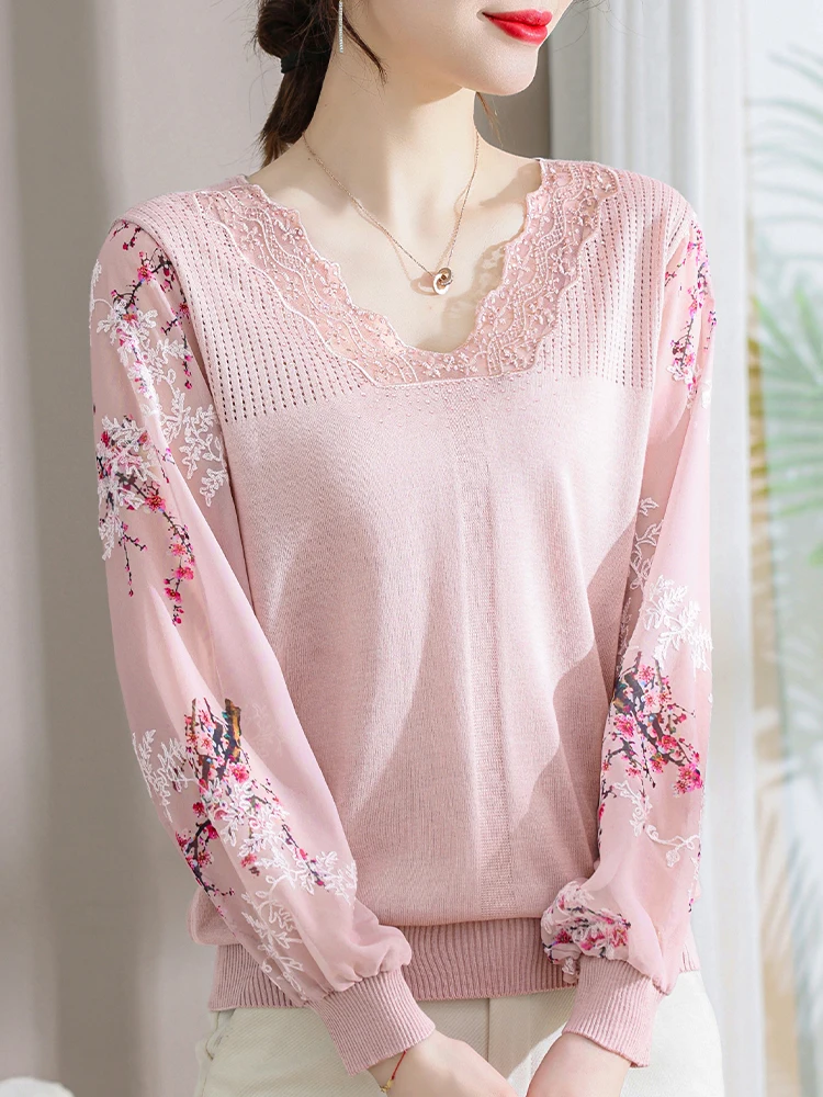 Модная тонкая осенняя трикотажная базовая кофта из ледяного шелка с длинным рукавом для женщин среднего возраста, новинка, V-образный вырез, рукава-фонарики
Модная тонкая осенняя трикотажная базовая кофта из ледяного шелка с длинным рукавом для женщин среднего возраста, новинка, V-образный вырез, рукава-фонарики