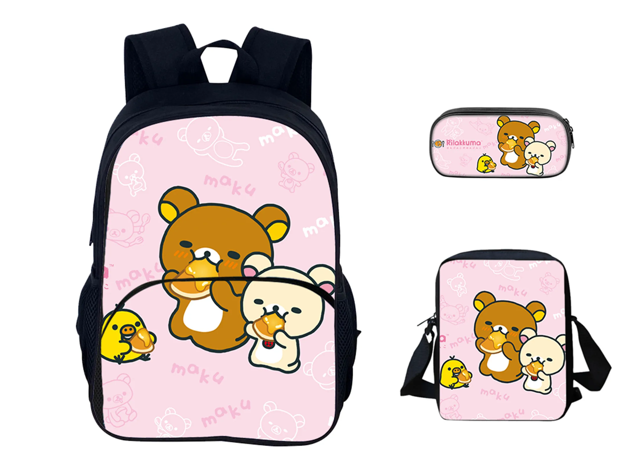Little Kid Rilakkuma Multifunction Daypack+Canvas Side Bag+Pencil Case 3 in 1 Backpack Set for School
Little Kid Rilakkuma Multifunction Daypack+Canvas Side Bag+Pencil Case 3 in 1 Backpack Set for School