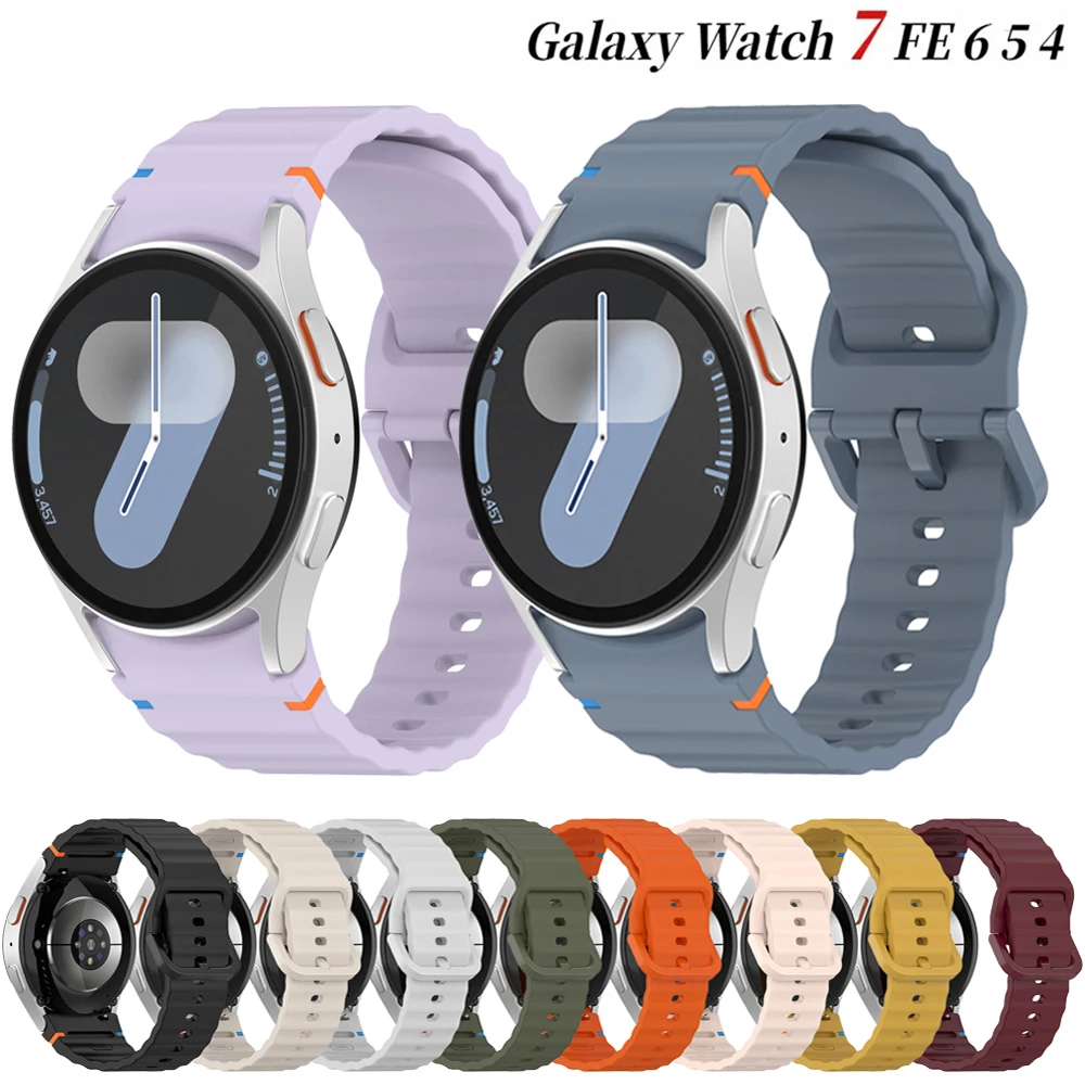 Silicone Original Watch Band for Samsung Galaxy Watch 7/FE/6/5/4 44mm 40mm 5 Pro Strap Wave Bracelet Galaxy Watch6 Classic 47mm
Silicone Original Watch Band for Samsung Galaxy Watch 7/FE/6/5/4 44mm 40mm 5 Pro Strap Wave Bracelet Galaxy Watch6 Classic 47mm