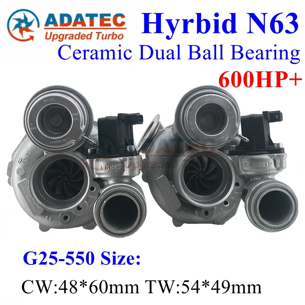769155 821719 Hybrid N63 Ball Bearing Pair Turbocharger 600HP+ 4571543A03 Upgrade Turbo for BMW X6 50 iX (E71) with N63 Engine
769155 821719 Hybrid N63 Ball Bearing Pair Turbocharger 600HP+ 4571543A03 Upgrade Turbo for BMW X6 50 iX (E71) with N63 Engine