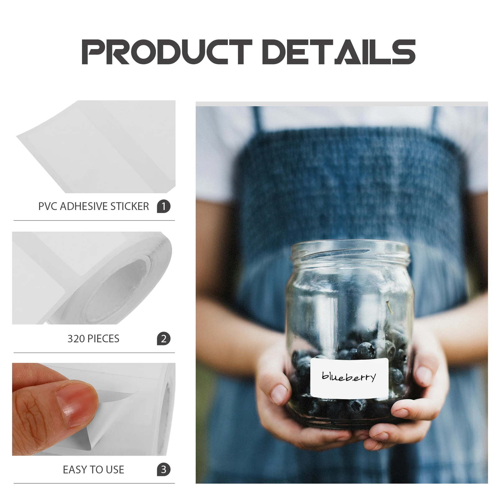 Food Storage Tags Plain Stickers for Labeling Handwriting Containers Pvc Self-adhesive Mini Bottle Student
Food Storage Tags Plain Stickers for Labeling Handwriting Containers Pvc Self-adhesive Mini Bottle Student