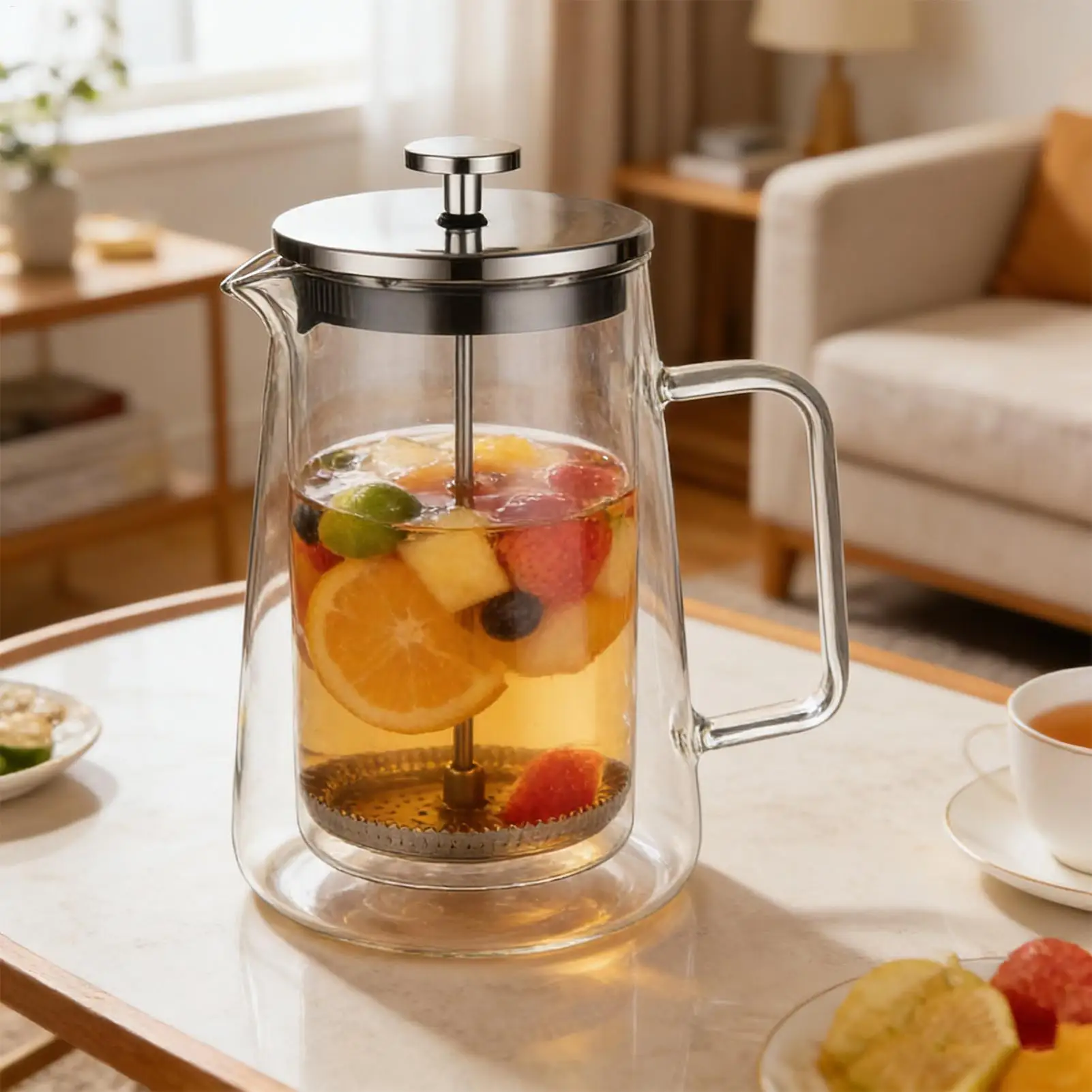 1000ML French Presses Coffee Pot Double-walled Coffee Thermos Kettle Glass Pressure Pot With Filtering Function For Tea/ Coffee
1000ML French Presses Coffee Pot Double-walled Coffee Thermos Kettle Glass Pressure Pot With Filtering Function For Tea/ Coffee