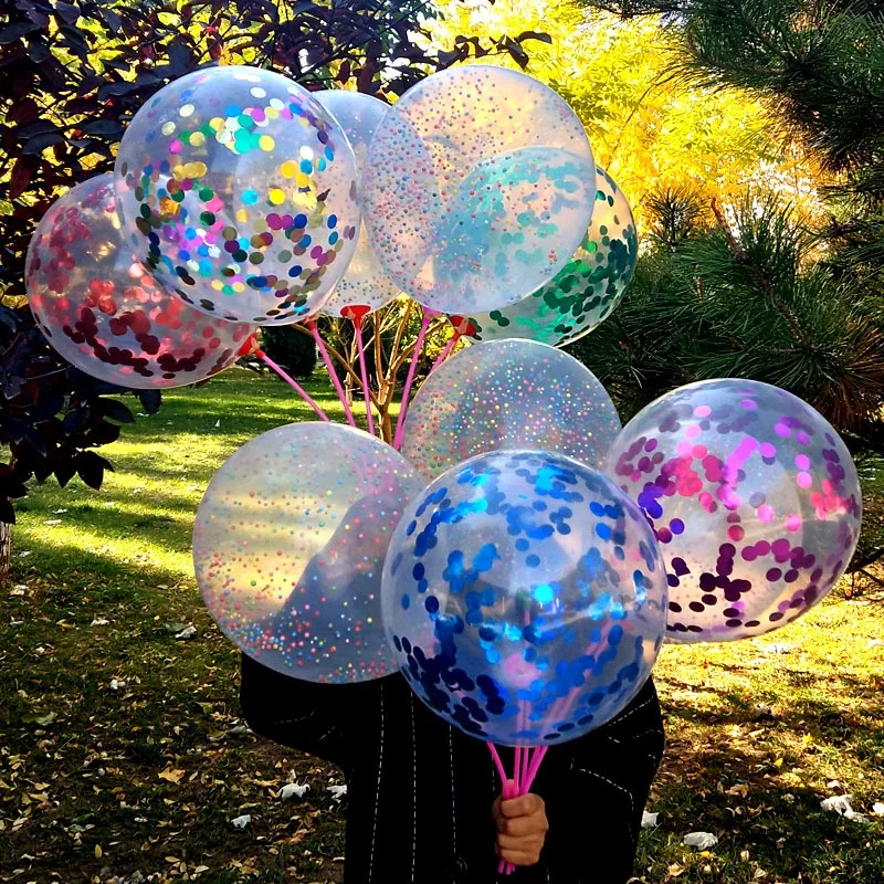 10pcs 12inch Shiny Confetti Balloons Transparent Paper Foil Confetti Globos Glitter Sequins Wedding Birthday Party Decors
10pcs 12inch Shiny Confetti Balloons Transparent Paper Foil Confetti Globos Glitter Sequins Wedding Birthday Party Decors