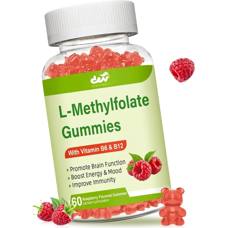 L-Methylfolate gummies containing methyl B12, folate supplements promote mood, brain health, and immune support
L-Methylfolate gummies containing methyl B12, folate supplements promote mood, brain health, and immune support