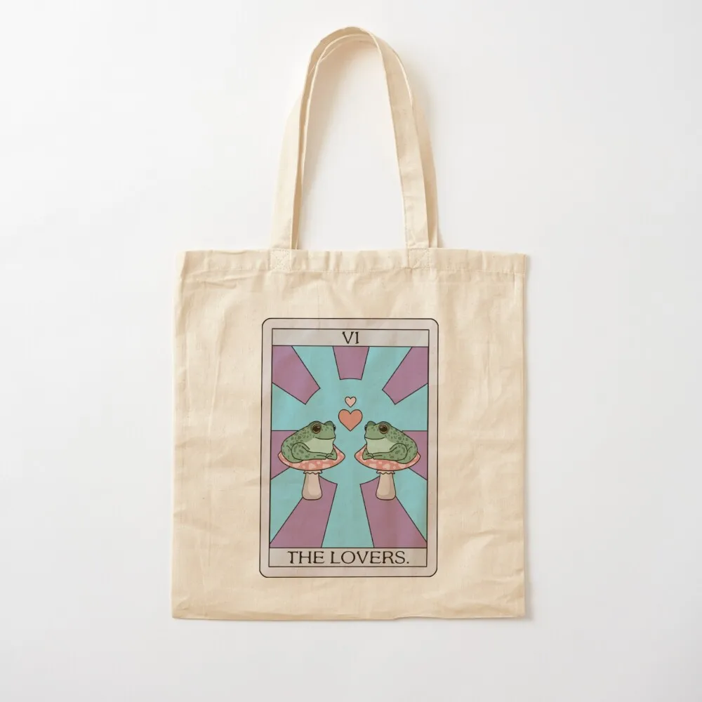 The Lovers Frog Tarot Tote Bag woman shopping bag Big bag women canvas tote foldable reusable
The Lovers Frog Tarot Tote Bag woman shopping bag Big bag women canvas tote foldable reusable