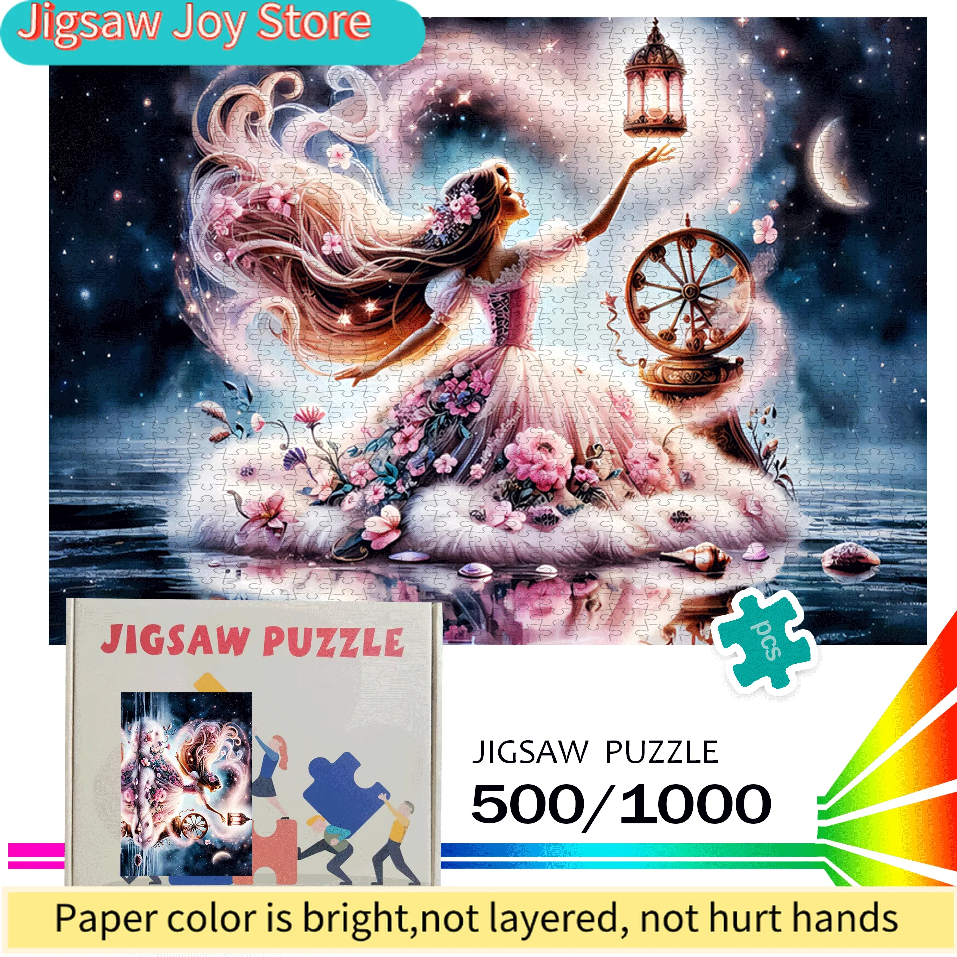 Пазл-головоломка 500/1000 деталей: Принцесса с фонариком, Звездная ночь, Цветы, Водяное колесо и Водная поверхность | Интерактивная семья
Пазл-головоломка 500/1000 деталей: Принцесса с фонариком, Звездная ночь, Цветы, Водяное колесо и Водная поверхность | Интерактивная семья