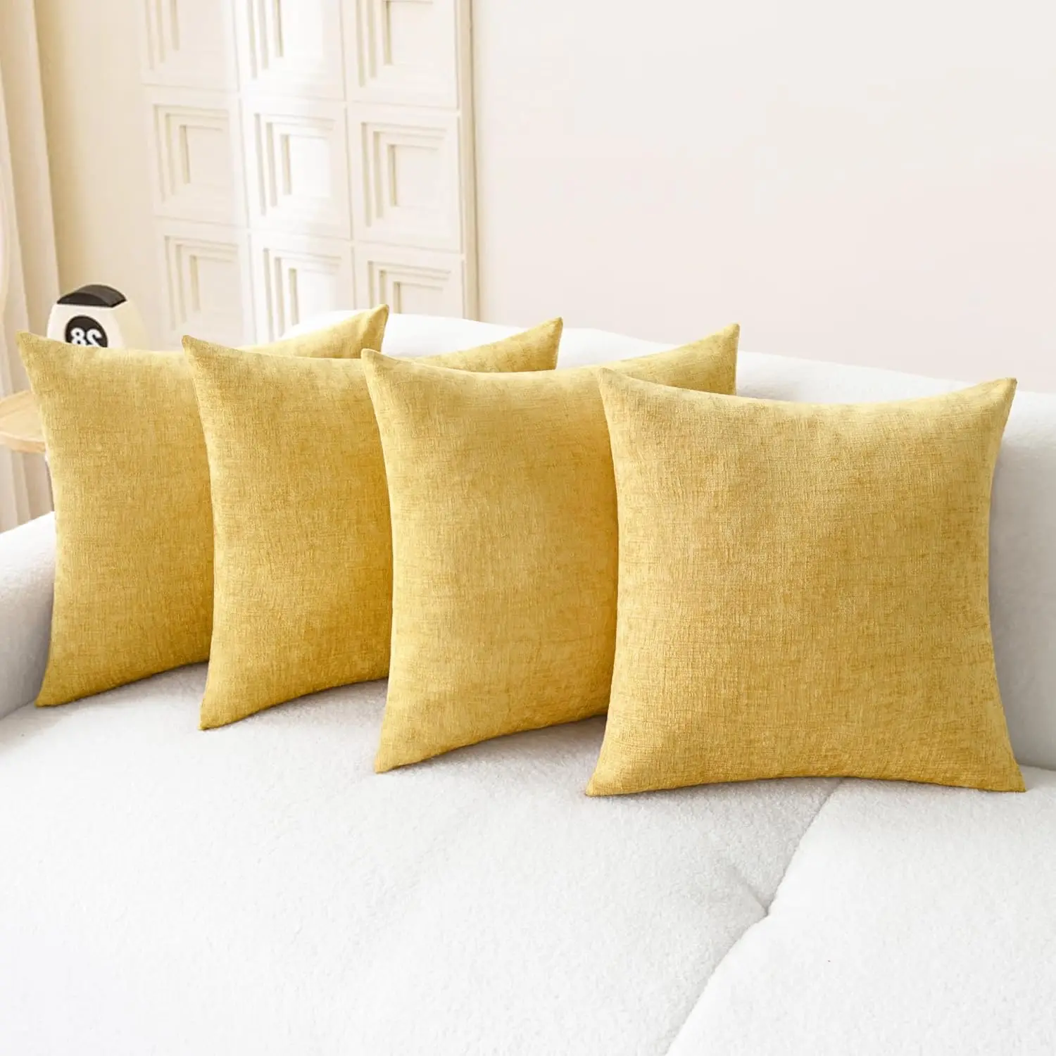 Throw Pillow Covers Decorative 18 X 18 Hes Pa Of 4 Cozy Chenille Cushion Cases For Couch Sofa Bed Living Room Home Gold
Throw Pillow Covers Decorative 18 X 18 Hes Pa Of 4 Cozy Chenille Cushion Cases For Couch Sofa Bed Living Room Home Gold