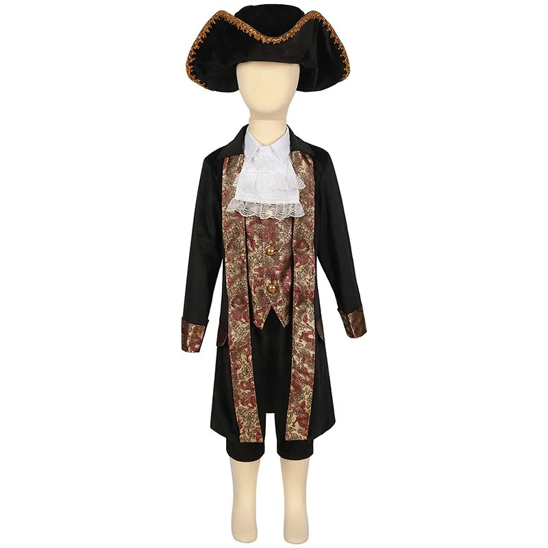 Halloween Stage Performance Children's Caribbean Pirate Costume Medieval Knight Prince Party Set Polyester Fiber 100%
Halloween Stage Performance Children's Caribbean Pirate Costume Medieval Knight Prince Party Set Polyester Fiber 100%