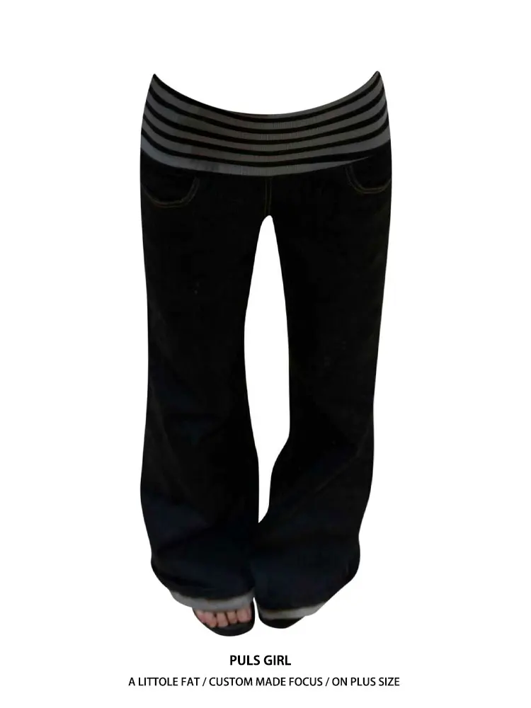 plus Size American Retro Washed Striped Waist Bell Bottom Jeans Women's Slimming Long Pants Casual Low Waist Other100% Fabric
plus Size American Retro Washed Striped Waist Bell Bottom Jeans Women's Slimming Long Pants Casual Low Waist Other100% Fabric