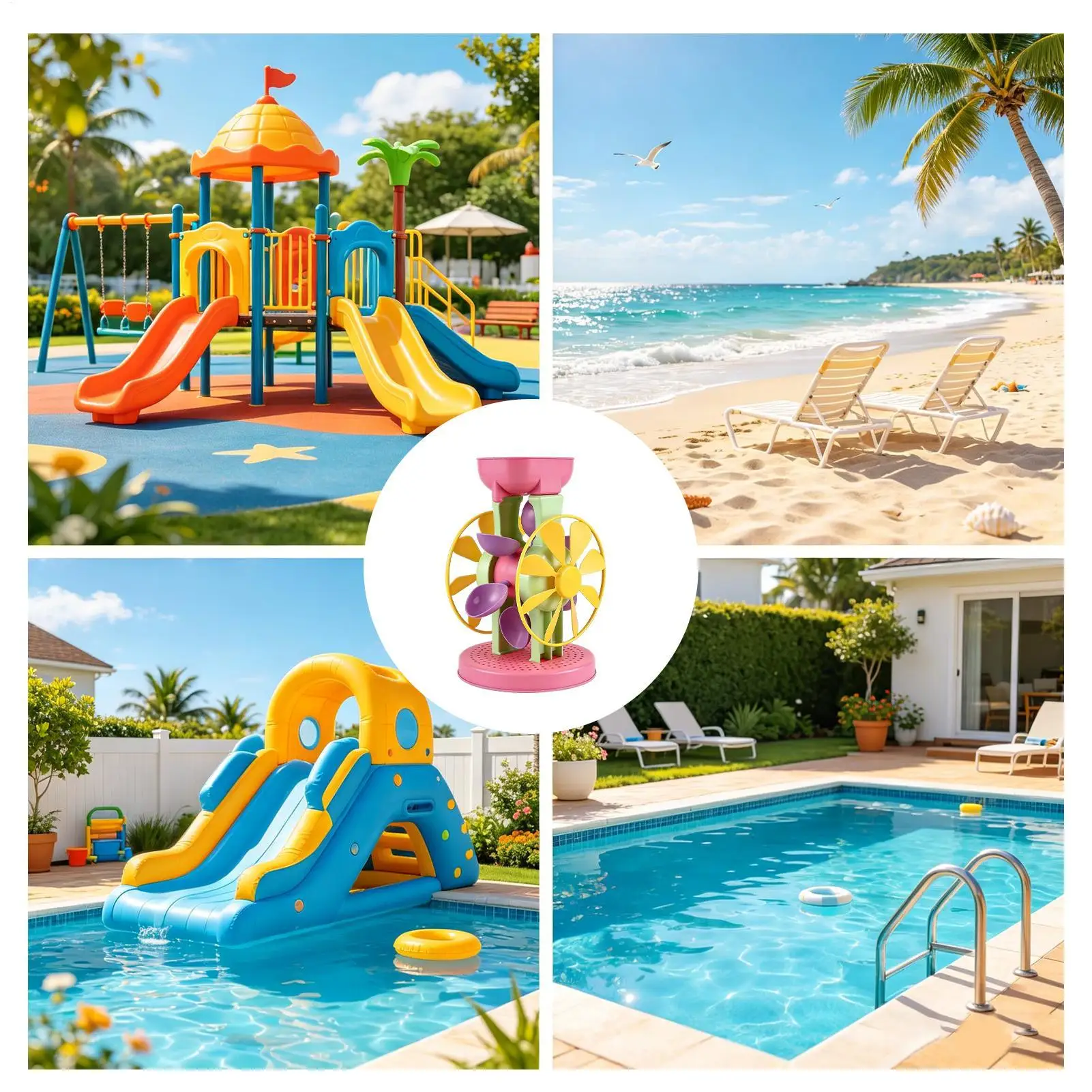 Waterwheel tower toy Beach Game Children's Water Play Toy Rotating Water Wheel, Bathroom Water Play Toy
Waterwheel tower toy Beach Game Children's Water Play Toy Rotating Water Wheel, Bathroom Water Play Toy