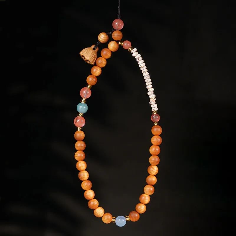Chinese Style Auspicious 8mm Natural Thuja Wood Star Moon Bodhi Beaded Phone Lanyard Lucky Blessing Wealth Attracting Portable
Chinese Style Auspicious 8mm Natural Thuja Wood Star Moon Bodhi Beaded Phone Lanyard Lucky Blessing Wealth Attracting Portable