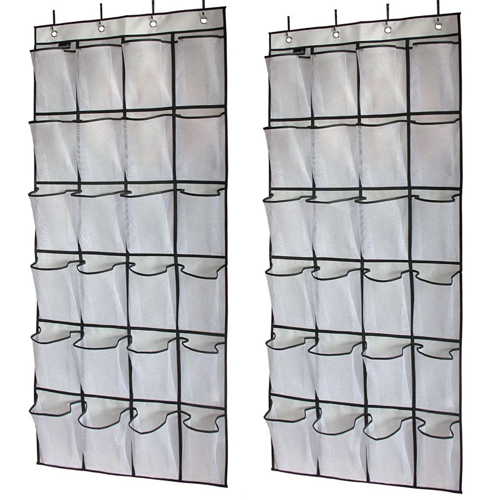 24 Mesh Pockets Over The Door Shoe Organizer Durable White Color Door Hanger Space Saving Woven Fabric Door Shoe Rack Organizer
24 Mesh Pockets Over The Door Shoe Organizer Durable White Color Door Hanger Space Saving Woven Fabric Door Shoe Rack Organizer