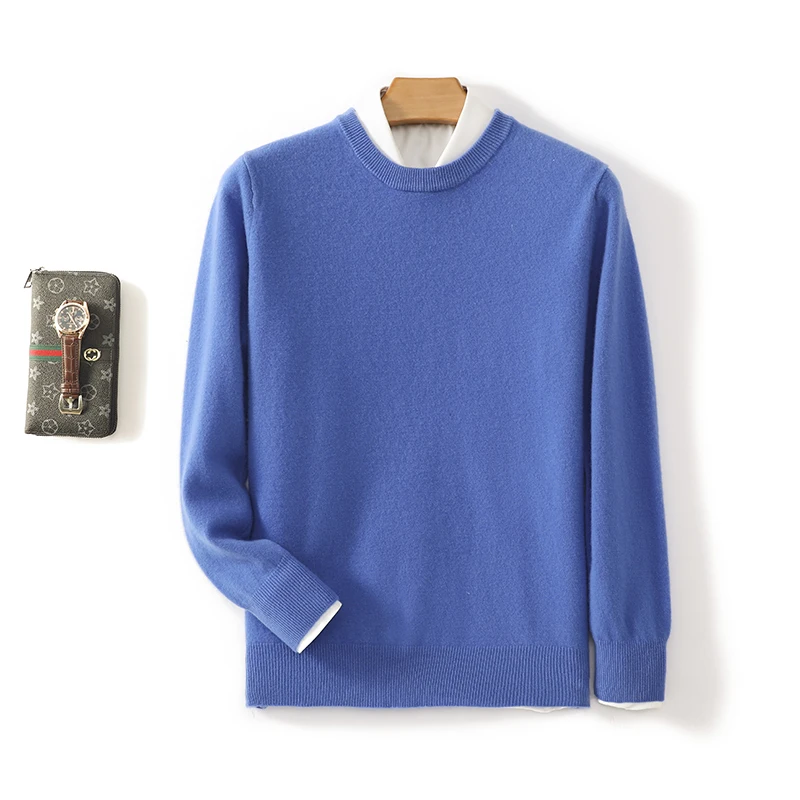 Autumn and winter men's 100% wool cashmere sweater thick solid color pullover fashion plus size shirt business casual knit botto
Autumn and winter men's 100% wool cashmere sweater thick solid color pullover fashion plus size shirt business casual knit botto
