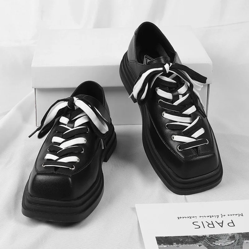men fashion original leather shoes brand designer square toe oxfords shoe punk rock dress black trendy platform footwear zapatos
men fashion original leather shoes brand designer square toe oxfords shoe punk rock dress black trendy platform footwear zapatos