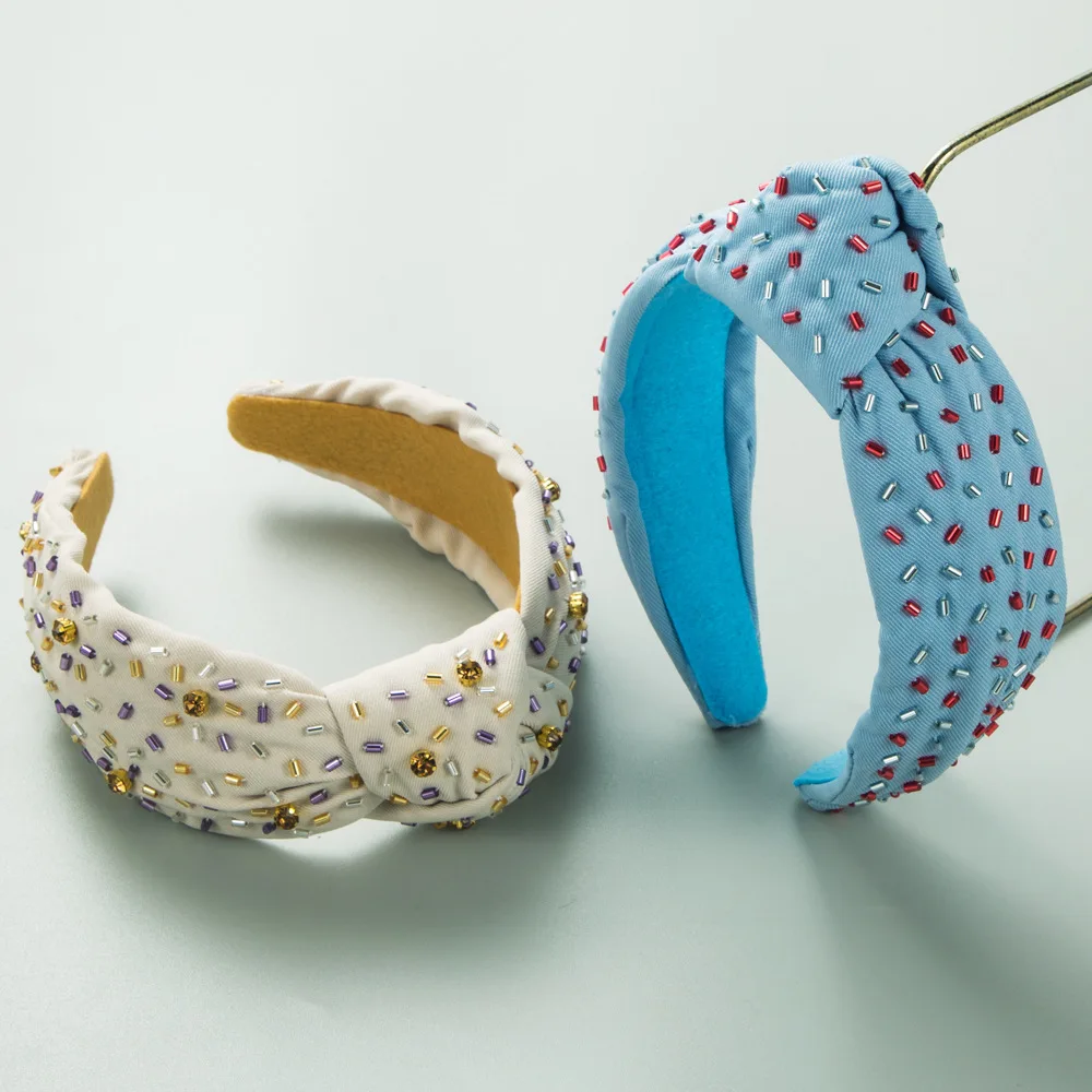 New Fashion Fabric Knotted Handmade Sewing Beads Color Tube Beads Headband Hair Accessories
New Fashion Fabric Knotted Handmade Sewing Beads Color Tube Beads Headband Hair Accessories
