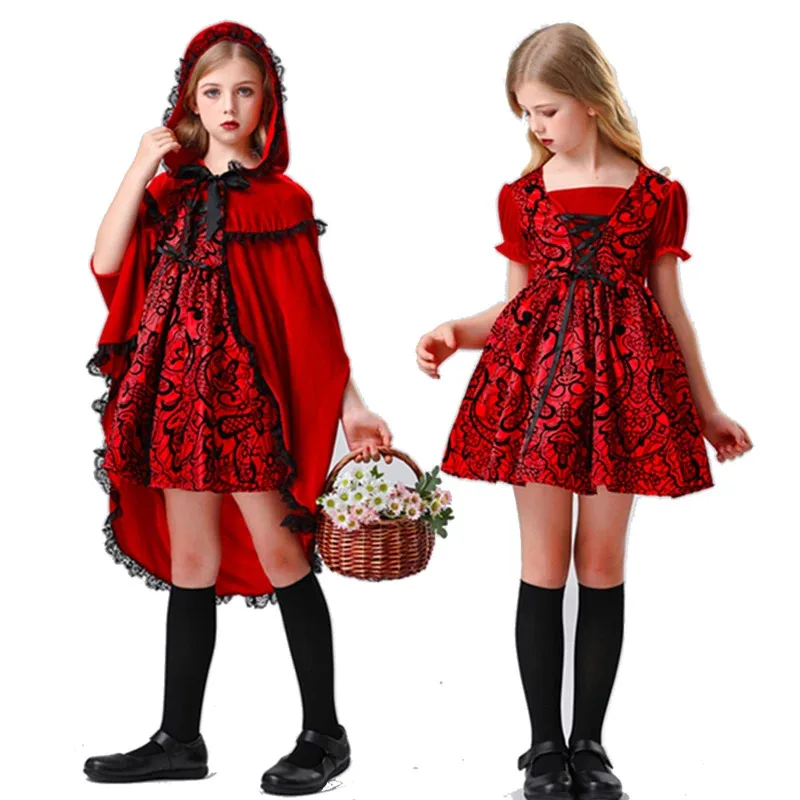 Girl Little Red Riding Hood Princess Dress Halloween Masquerade Kids Show Dress Christmas Fairy Tales Queen Cosplay Costume 
Girl Little Red Riding Hood Princess Dress Halloween Masquerade Kids Show Dress Christmas Fairy Tales Queen Cosplay Costume