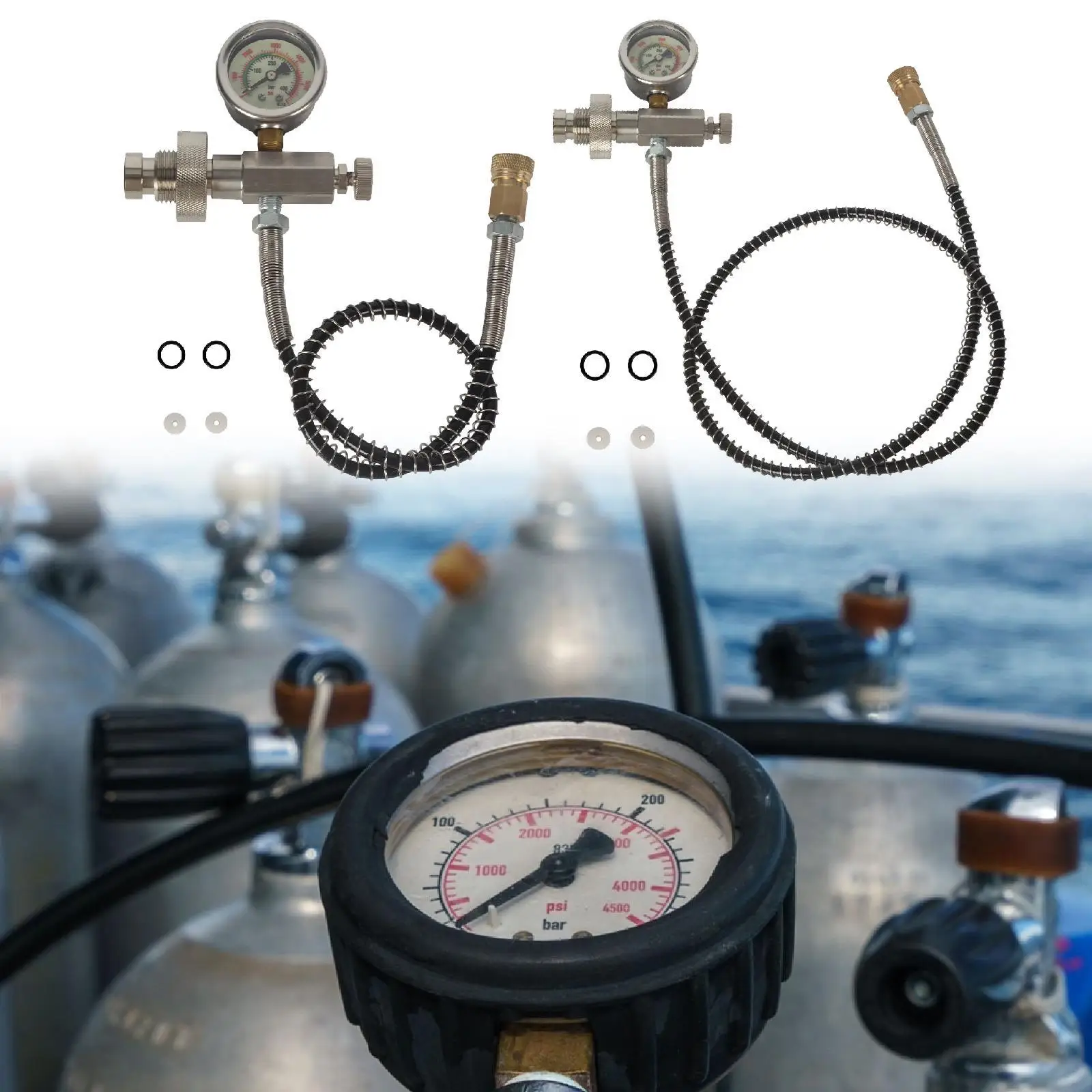 Fill Station Charging Adapter Parts Connector Multipurpose Cylinder Bottle High Pressure with Hose Easy Installation Replacement
Fill Station Charging Adapter Parts Connector Multipurpose Cylinder Bottle High Pressure with Hose Easy Installation Replacement